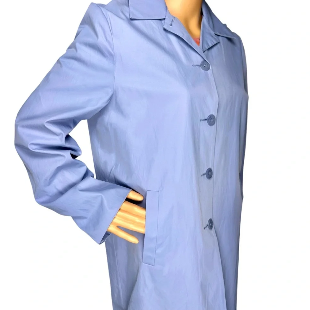 Weatherproof Lavender Rain Jacket Women’s M Periwinkle Lightweight Trench Coat‎